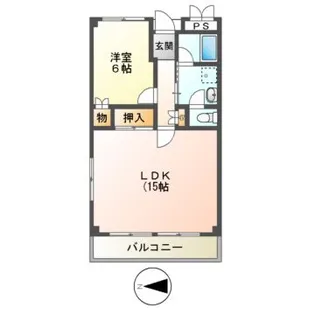 グランパティオ軽里【3階】の間取り