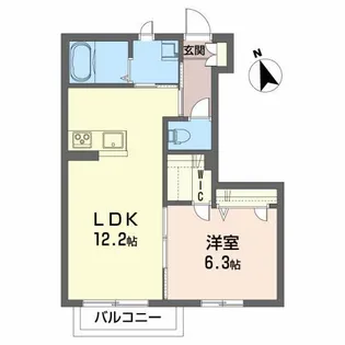 プランドール荒井【1階】の間取り