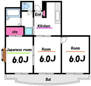 ロイヤルハイツ松江【2階】の間取り