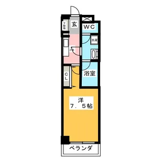 meLiV鶴舞【8階】の間取り