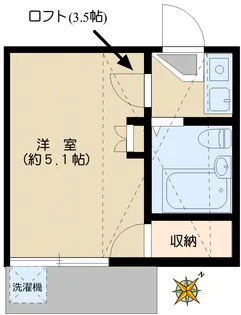 サンフラワー白山【1階】の間取り