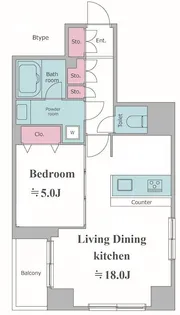 カージェ文京千石【4階】の間取り
