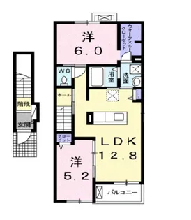 ヴィラ・エレガント【2階】の間取り