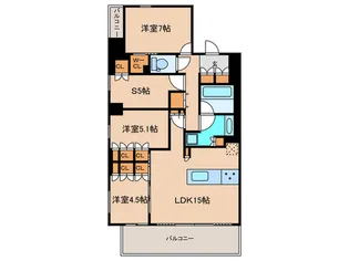 ライトテラス世田谷砧【2階】の間取り
