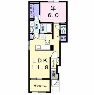 クレセントS【1階】の間取り