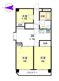 ピースフルトモエ【2階】の間取り
