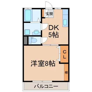 サンハイツ川西 K棟【2階】の間取り