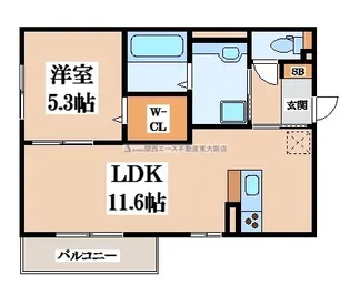 リヴェール【1階】の間取り