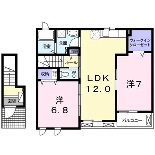 ハピネス2【2階】の間取り