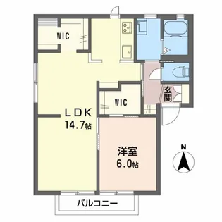 ジュネス・ルミエール A棟【2階】の間取り