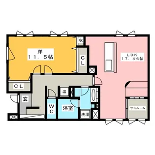 メゾンシャルドネ加納【2階】の間取り