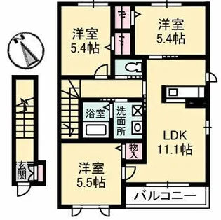 グランドソレイユ B棟【2階】の間取り