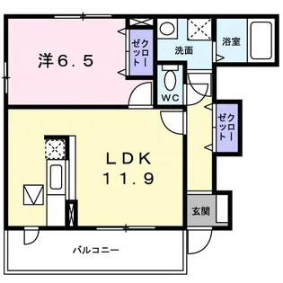 メゾン・セレノA【1階】の間取り