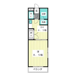 グランドハイツ社台【4階】の間取り