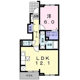 セレノB【1階】の間取り