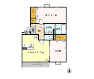 ジューンベリー【3階】の間取り