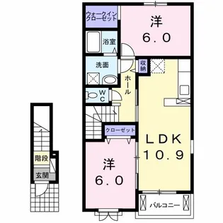 ポワールI【2階】の間取り