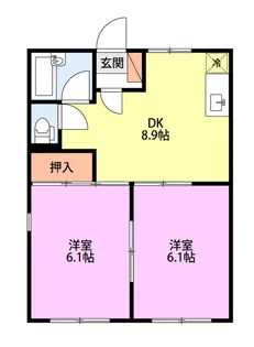 サンタモニカハイツ【2階】の間取り