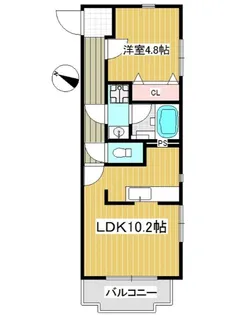 ラ・リベルタ桜木【2階】の間取り