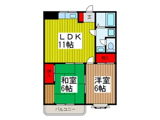 ハイツトミ【3階】の間取り