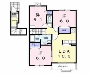 グラン フォレストB【2階】の間取り