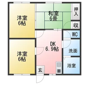 プレアデス2号館【1階】の間取り