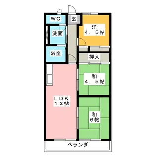 シャトー蘇南【3階】の間取り