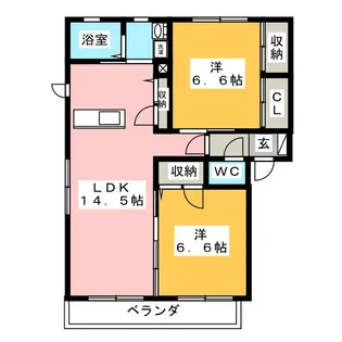 メゾンドグランパE【2階】の間取り