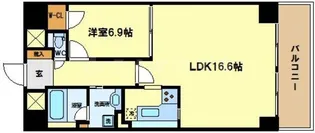 船場ミッドキューブ【14階】の間取り