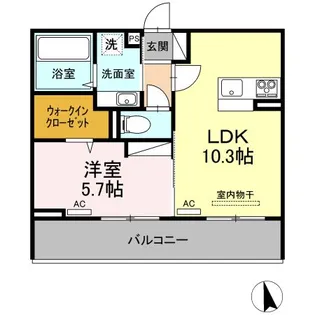ドヌール・エスパース B棟【3階】の間取り