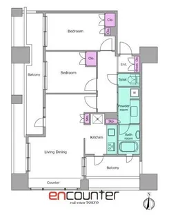 レジディア市ヶ谷【7階】の間取り