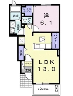 ホープヒルズB【1階】の間取り