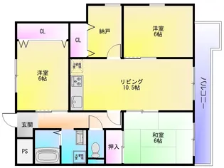 クリーン東久【1階】の間取り