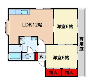 ラフォーレ原田F【1階】の間取り