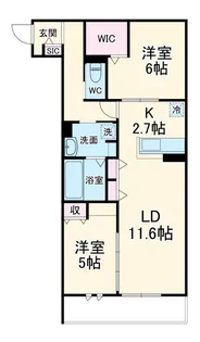 芝弥生レジデンス【3階】の間取り