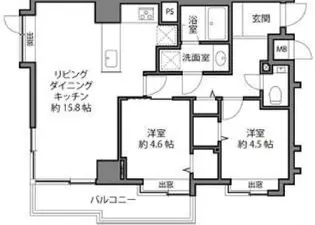 ウィン麻布十番ハラビル【2階】の間取り