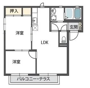 ラクシュミー鳥飼【1階】の間取り