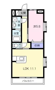 シャンティーク【3階】の間取り