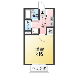 ボヌール大形山A【1階】の間取り