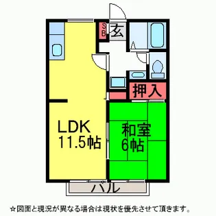 グランドールC棟【1階】の間取り
