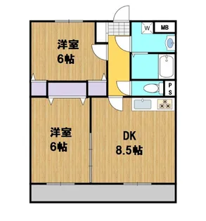 あんずマンション【1階】の間取り