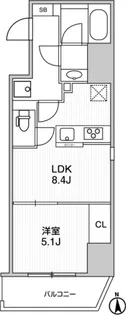ALTERNA文京湯島【6階】の間取り