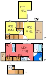 La Fortuna(ラ フォルトゥーナ)【2階】の間取り