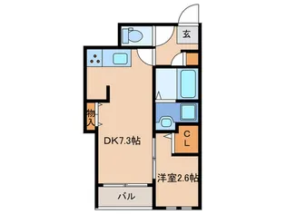 kag.R九産大前【1階】の間取り