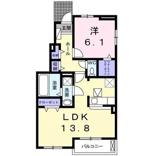 シャインヒルズ【1階】の間取り