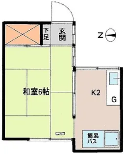 やよい荘【2階】の間取り