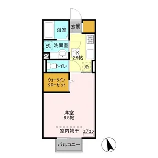 ロイヤル シャルム B【1階】の間取り