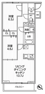 ジェノヴィア板橋本町IIIスカイガーデン【5階】の間取り