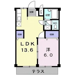 ハイツタカソノ【1階】の間取り