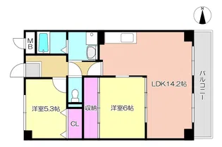 エクセル中央 405【4階】の間取り